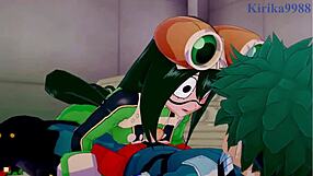 Tsuyu Asui, Mt Lady, Izuku Midoriya in Wild Hentai Creampie Action. My Hero Academia Gets Steamy!