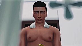 exclamatory-raw wow, virtual ride turns into wild asian blowjob trickery!