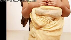 chubby asian aunty teasingly shows her big boobs