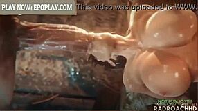 Lara Croft gets slammed hard in wild 3D action, wow! 😍