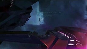 d va's wild space mission turns into a hot threesome