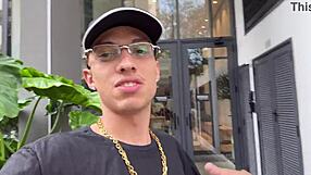 The young guy met his godfather and gave him his dick as a gift.