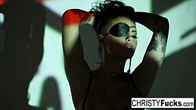 Sexy Christy Mack the Pirate Plays with Her Amazing Ass and Tight Wet Pussy in a Solo Masturbation Scene.