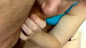 My wife gives a bellyjob and blowjob in this video