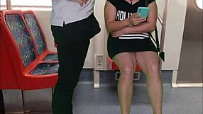 Young Brazilian teen flashes and gives a public handjob