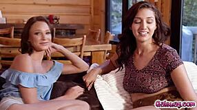 Emma Hix And Bella Rolland Kiss Passionately While Pleasuring Each Other's Pussies