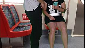 Young Brazilian teen flashes and gives a public handjob