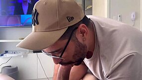 The young guy met his godfather and gave him his dick as a gift.