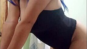 stepmother performs challenges live while preparing to have sex with wet buttocks