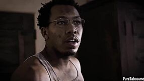 Black guy claims teen's virginity in hairy pussy smash