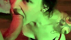 Beautiful bondaged tattooed girlfriend sandraxo1 gives blowjob 😍