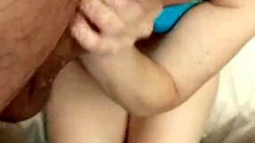 My wife gives a bellyjob and blowjob in this video