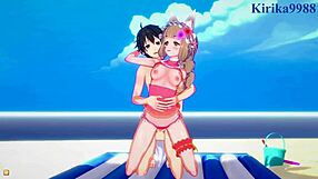 i love watching maho, karin, and yuuki's intense creampie sex in hentai.