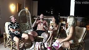 blonde group orgasm after massage