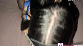 Deepthroat Brunette in Lingerie Stockings POV