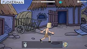 Complete Gameplay Fuckerman Cum On Ella With Titty Fuck And Rough Assfucking