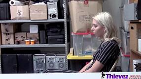 I can’t believe I got rough with a nasty teen thief at the office. That doggystyle was insane with the supervisor watching!