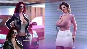 apocalust 19 unfolds as stepmom gets stuck in the shower, pervert jerking to her huge ass.