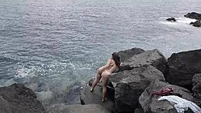 whoa, didn’t expect that cumshot on her face at the nudist beach!