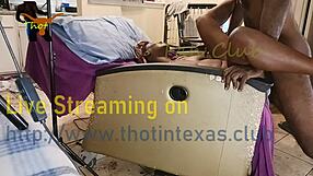 Big beautiful black beauty gets her hairy pussy licked by a white stud in Texas