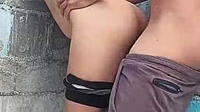 Against the wall with my brunette neighbor