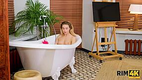 Beautiful teen rims boyfriend's ass in spontaneous sex