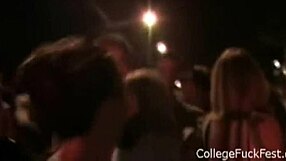 Amateur Teen 18+ Lesbians Fiercely Finger Pussies at University Party with Big Tits.