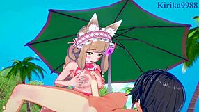 i love watching maho, karin, and yuuki's intense creampie sex in hentai.