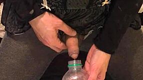 Old drunk engages in dirty golden piss play.