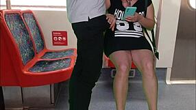 Young Brazilian teen flashes and gives a public handjob