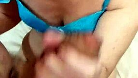 My wife gives a bellyjob and blowjob in this video