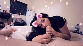 Is this Snapchat teen sucking cock?