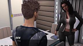 Busty ebony milf jealous after fucking friends in space stranded adventure