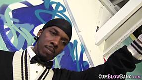 Bold Throating blowbang babe with big cocks