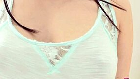 Riko Aiba's big tits shine in Japanese fetish swimsuit!