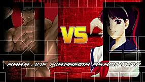 Joe Higashi Passionately Fucks Athena Asamiya's Big Ass in Missionary and Bent Over Positions for Creampie