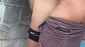 Against the wall with my brunette neighbor