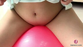 Riko Aiba's big tits shine in Japanese fetish swimsuit!