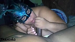 Latina mature gives deep throat massage.