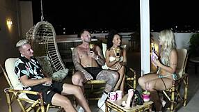 blonde group orgasm after massage