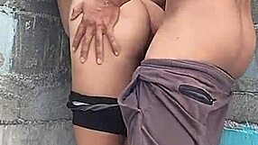 Against the wall with my brunette neighbor