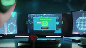 d va's wild space mission turns into a hot threesome