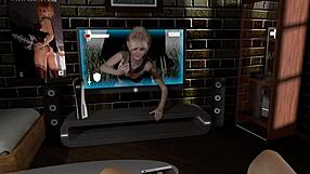 Reverse Isekai Sex With Curvy Elf From Videogame