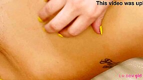 Sizzling brunette naked close-up photoshoot on sofa.