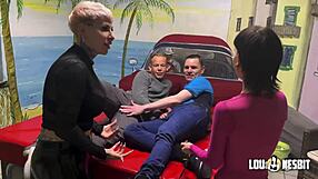Femdom and Pegging in a Bisexual Foursome with Lou Nesbit and Lia Louise