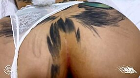 hot bunny bends over in doggystyle for full cock insertion with tattoo and piercing