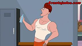 sexo cartoon with o sarado putinho da academia in brazilian style