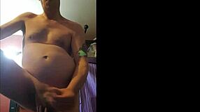 Bisexual male shyly shoots huge cumshot naked