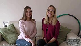 Ever Seen Young Miss Pussycat and Ieva in Hot Lesbian Couch Action?