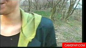 Fucked ass to mouth in 3some group car scene